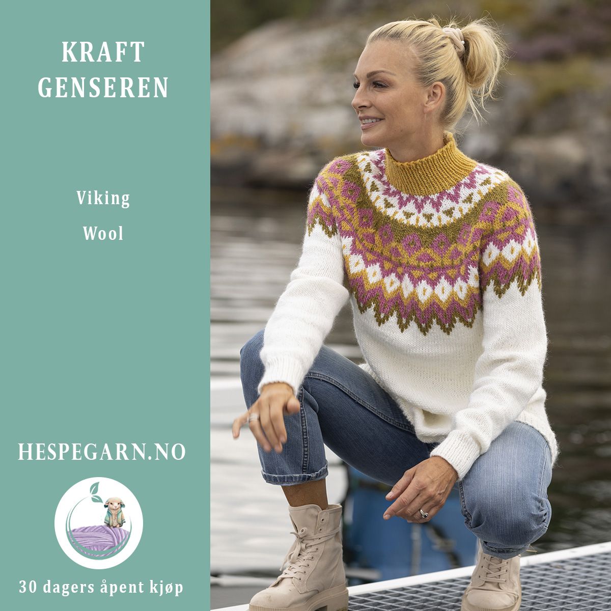Kraft Genser Hvit fra Viking